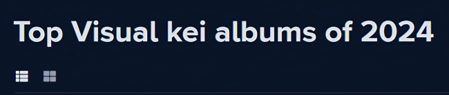 Top Visual kei albums del 2024 de Rateyourmusic.com