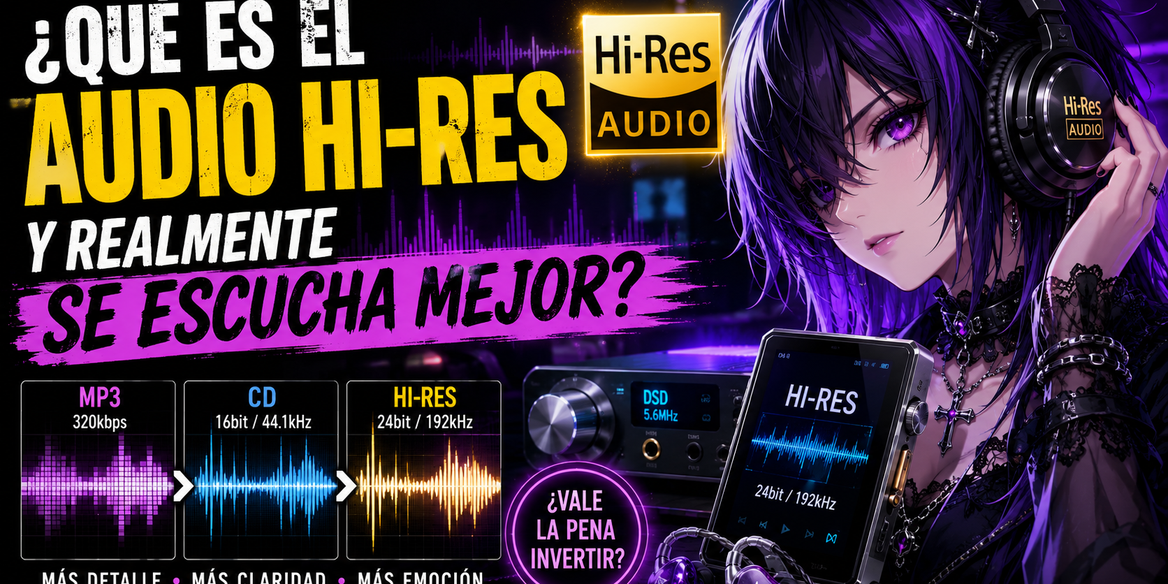 ¿Qué es el Audio Hi-Res y realmente se escucha mejor