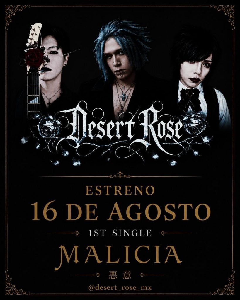 Desert Rose, banda mexicana de Visual Kei que debutará con el sencillo MALICIA.