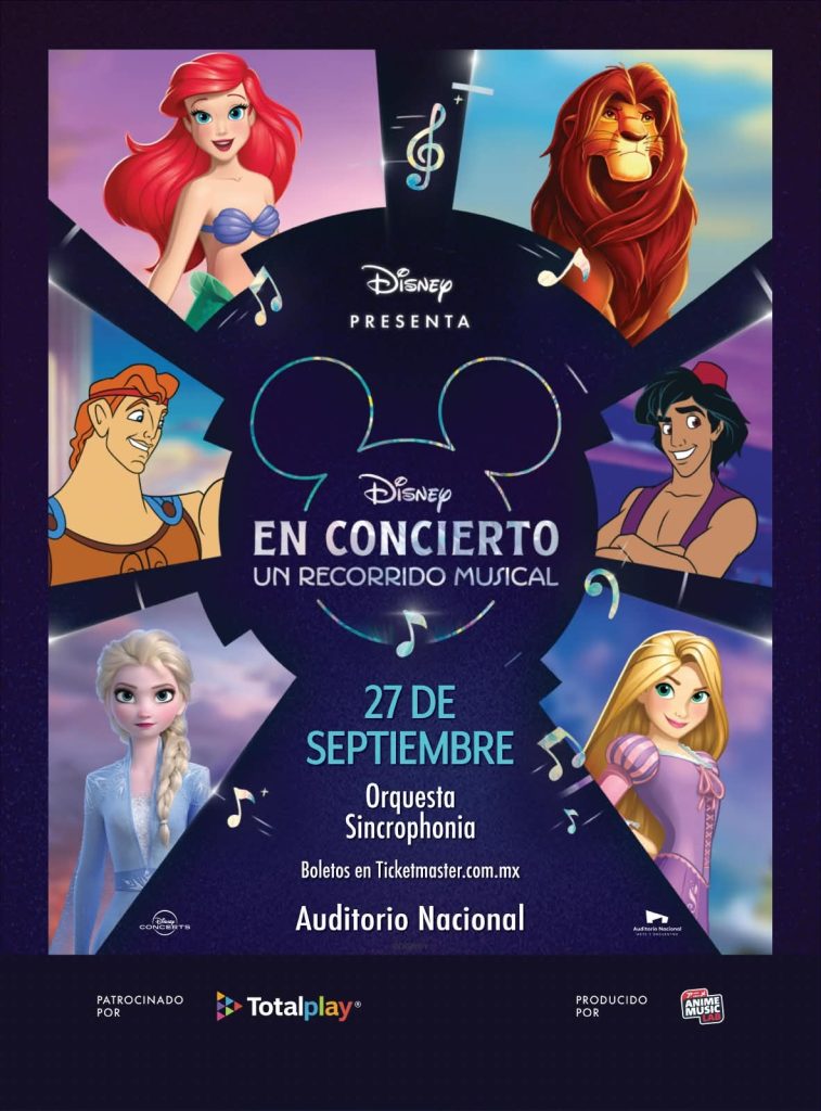 El próximo domingo 27 de septiembre, la música de Disney reunirá a familias, amigos y fans de distintas generaciones en una noche de clásicos en vivo.

¡Ya es esta semana! El próximo domingo 27 de septiembre, el Auditorio Nacional recibirá Disney En Concierto: Un Recorrido Musical, una presentación que llevará al escenario algunas de las canciones que han acompañado a distintas generaciones.